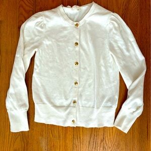 Crewcuts ivory cardigan 10-11